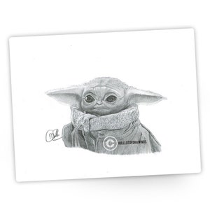 The Child Professional Print Handmade Gift Portrait Wall Art Decor Star Wars Gift Game Room Decor Office Decor Home Dcor Art Print