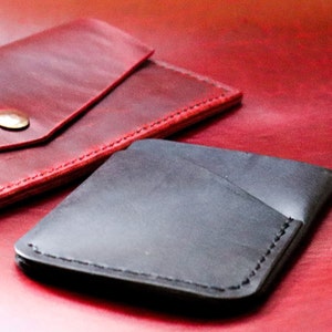 Thin Black Leather Cardholder