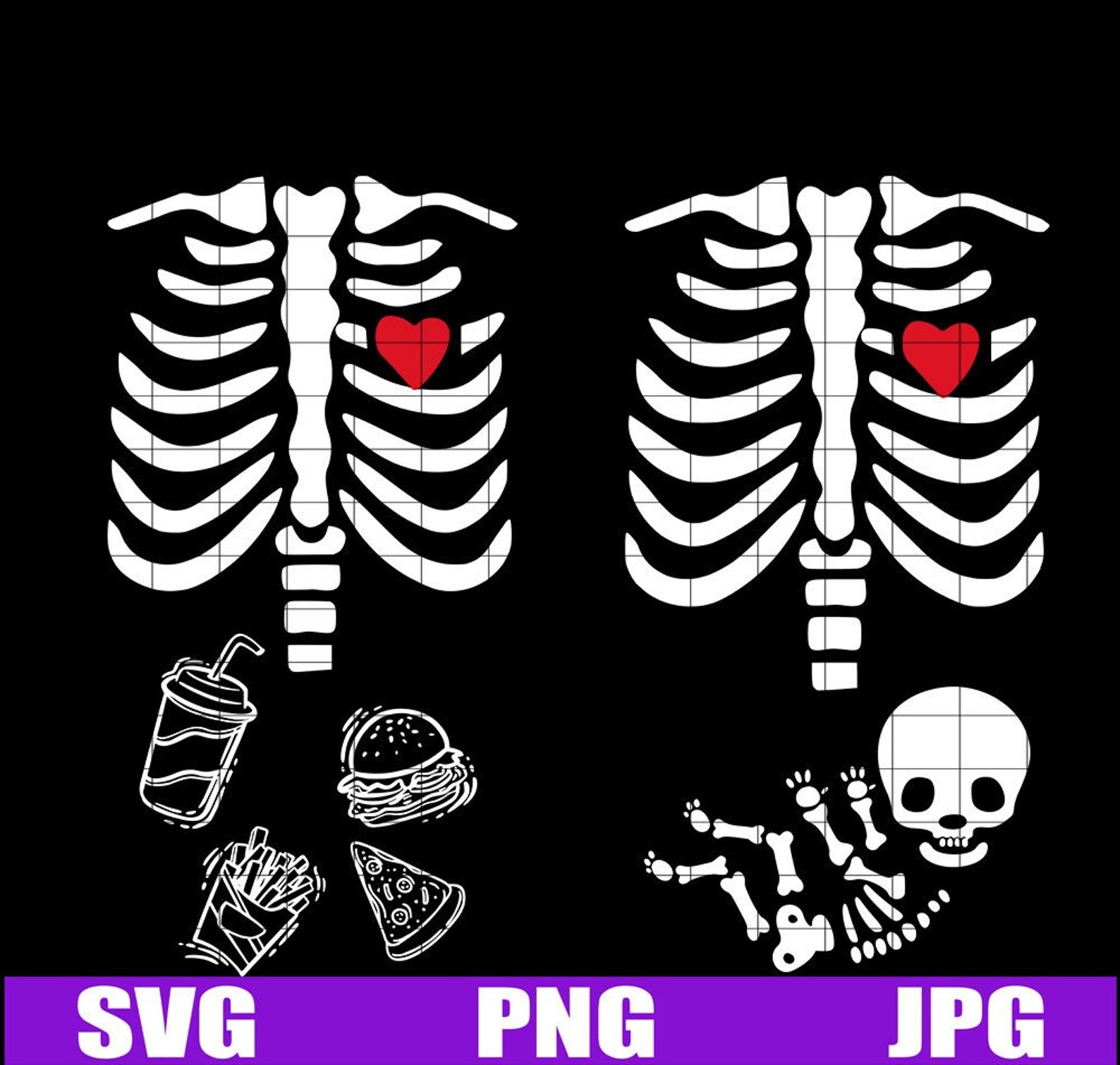 Baby Skeleton SVG Pregnancy Skeleton SVG Pregnancy SVG - Etsy