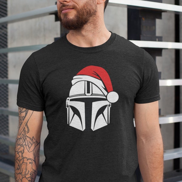 Santalorian Star Wars Christmas Shirt, Mandalorian Christmas Shirt, Disney Christmas Shirt, Mando Christmas Shirt,The Dadalorian Shirt