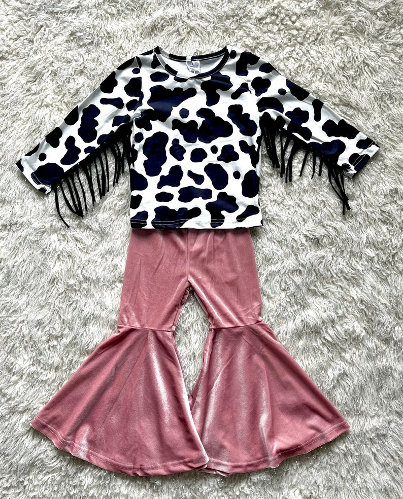 cow print bell bottoms womens