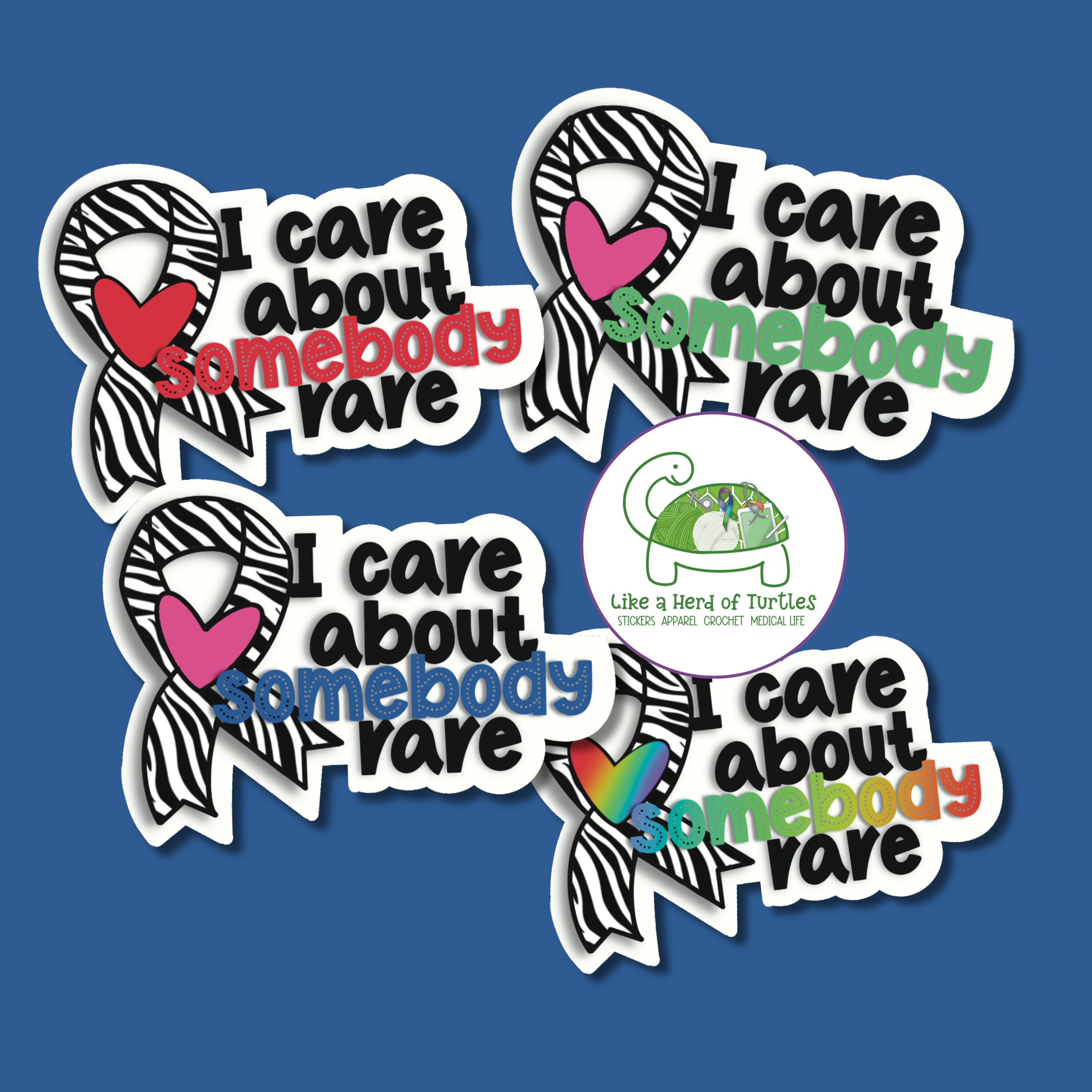 Diseased Sticker Disease Warrior Decal Rare Disease Warrior Zebra Ribbon Awareness ...