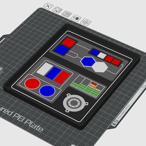 Sci-Fi/Star Wars Inspired Wall Control Panel - STL/3MF files for 3D printing (style 1)