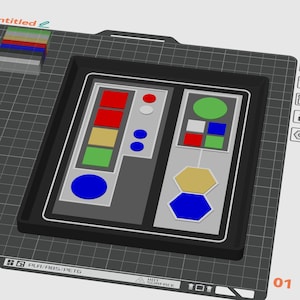 Sci-Fi/Star Wars Inspired Wall Control Panel - STL/3MF files for 3D printing (style 2)
