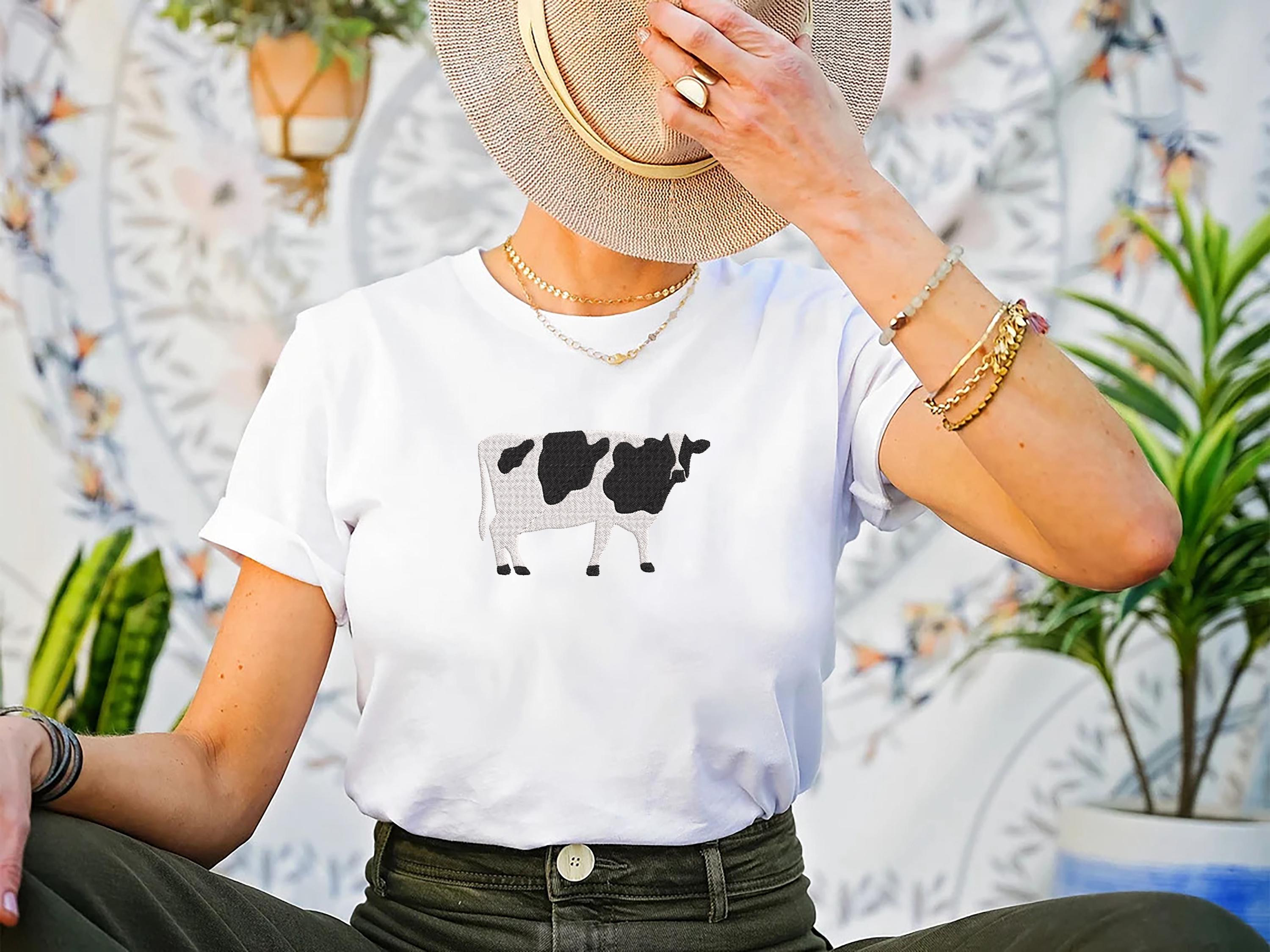 Holstein Cow Embroidery Design, Farm Animal Embroidery Design, Dairy ...