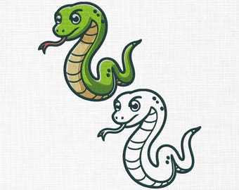 Snake Embroidery Design Files - Green Tree Python Snake Design Files - Applique King Cobra Snake Machine Embroidery Design Files - 5 Sizes
