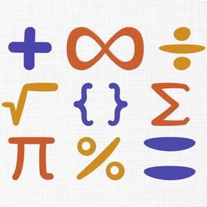 Math Symbols Set Embroidery Designs, Student Embroidery Design, Back To School Embroidery Pattern, Math Machine Embroidery Files, 9 Sizes