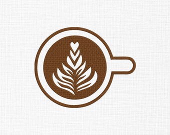 Coffee Cup Embroidery Design - Cup of Hot Cappuccino with Latte Art Fragrant Espresso with Milk Foam Machine Embroidery Files - 5 Sizes