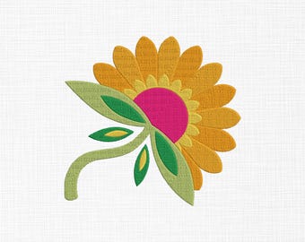 Mexican Traditional Flower Embroidery Design - Ethnic Embroidery - Festive Mexican Flower Machine Embroidery Design Files - 6 Design Sizes