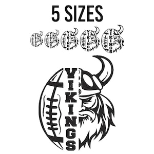 Vikings Embroidery Design - Vikings Quote Embroidery Files - Vikings Football Embroidery - Sports Machine Embroidery Design Files- 5 Sizes