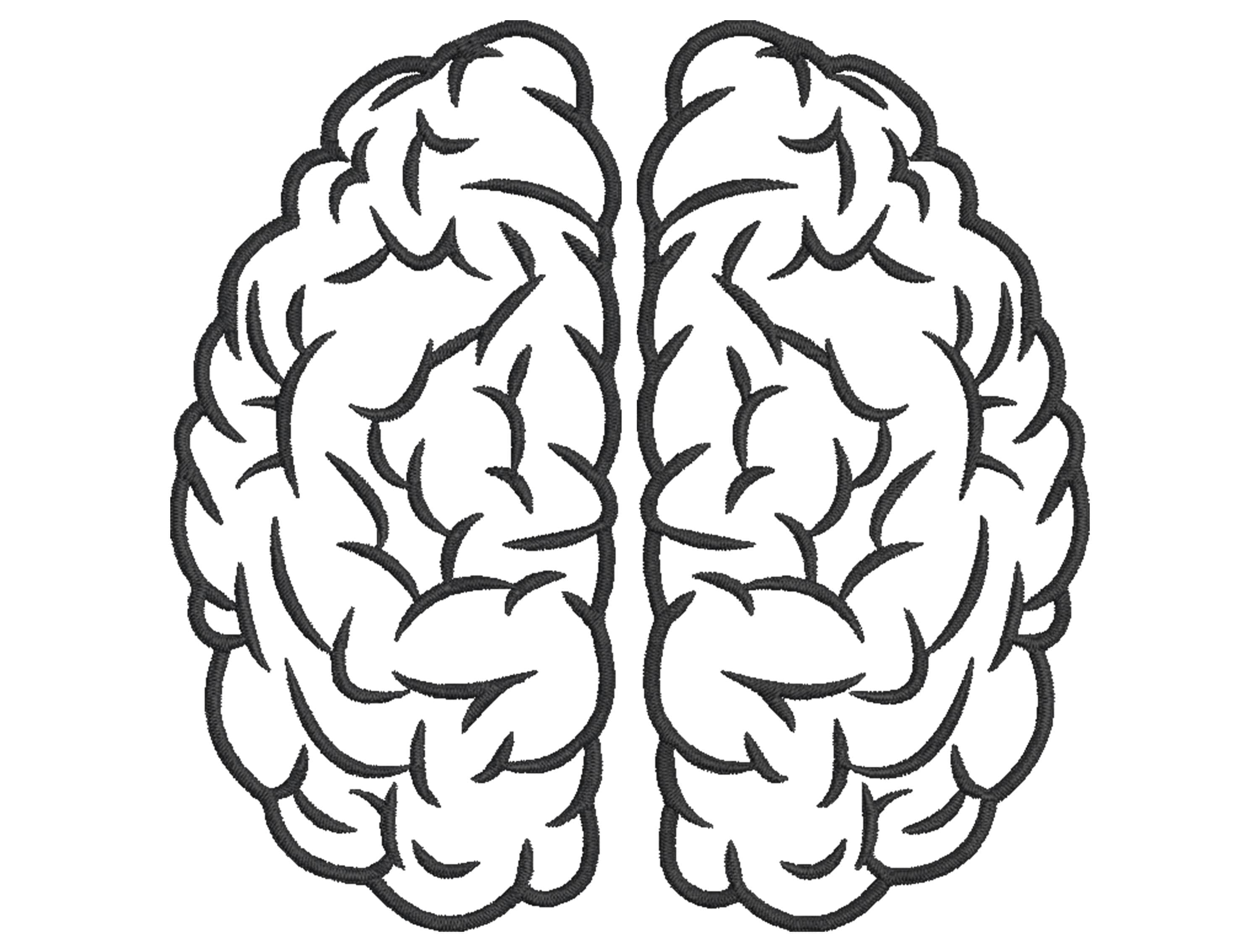 Brain Embroidery Design - Human Brain Embroidery Files- Human Brain ...