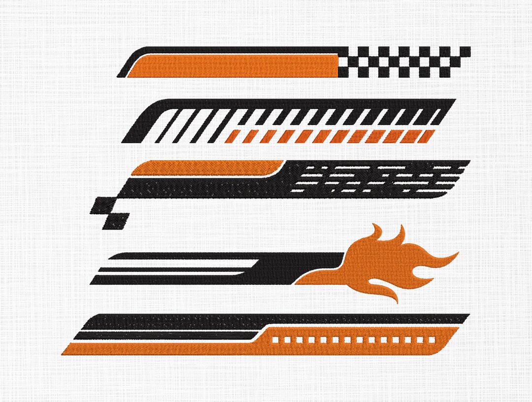 Etsy Racing Designs Racing Car Striped Embroidery Design, Racing Car Decal Embroidery ...