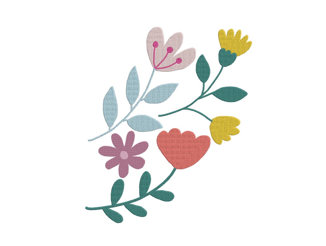 Flowers Bundle Embroidery Design Files - Beautiful Flowers Design Files ...