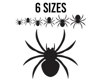 Spinne Stickdatei - Spinne Silhouette Stickdatei - Halloween Spinne Stickdatei - Spinne Stickmuster, Stickdatei für die Maschinenstickerei -6 Größen