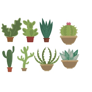 Bundle of Cactus Embroidery Design, Blooming Cactus Embroidery, Mexico Embroidery Files, Cactus Plant Embroidery, Cute Cactus Files, 5 Sizes