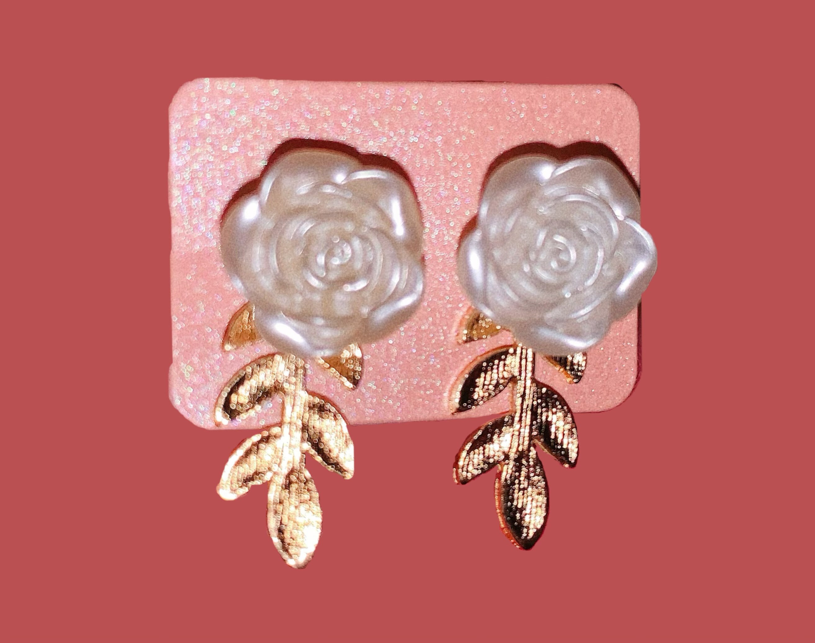 KINGSIN Camellia Leverback Earrings Drop Hoop For Girls Women 14k Gold Lever Back Dangle Hypoallergenic Rose Drop-Shaped Camellia Flower 