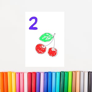PDF Printable Coloring Pages by Number for Kids - Develop Fine Motor Skills & Learn Counting | Educational Activity Sheets