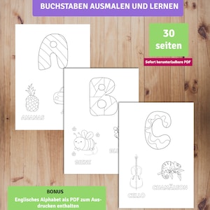 NUEVO - Imprimir PDF para colorear: números y letras, hermosas páginas para colorear de animales, la mejor actividad y juego para niños