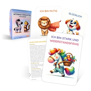 Affirmationskarten Kinder und Gefühlskarten - 40 Karten - Achtsamkeit & Emotionen fördern - ab 3 Jahren
