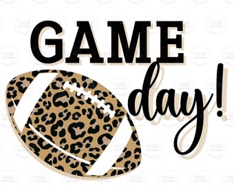 Football Game Day PNG, Leopard Print, Sublimation PNG, Game Day PNG, Homecoming Png, Football Png, Sublimation Game Day, Printable Png