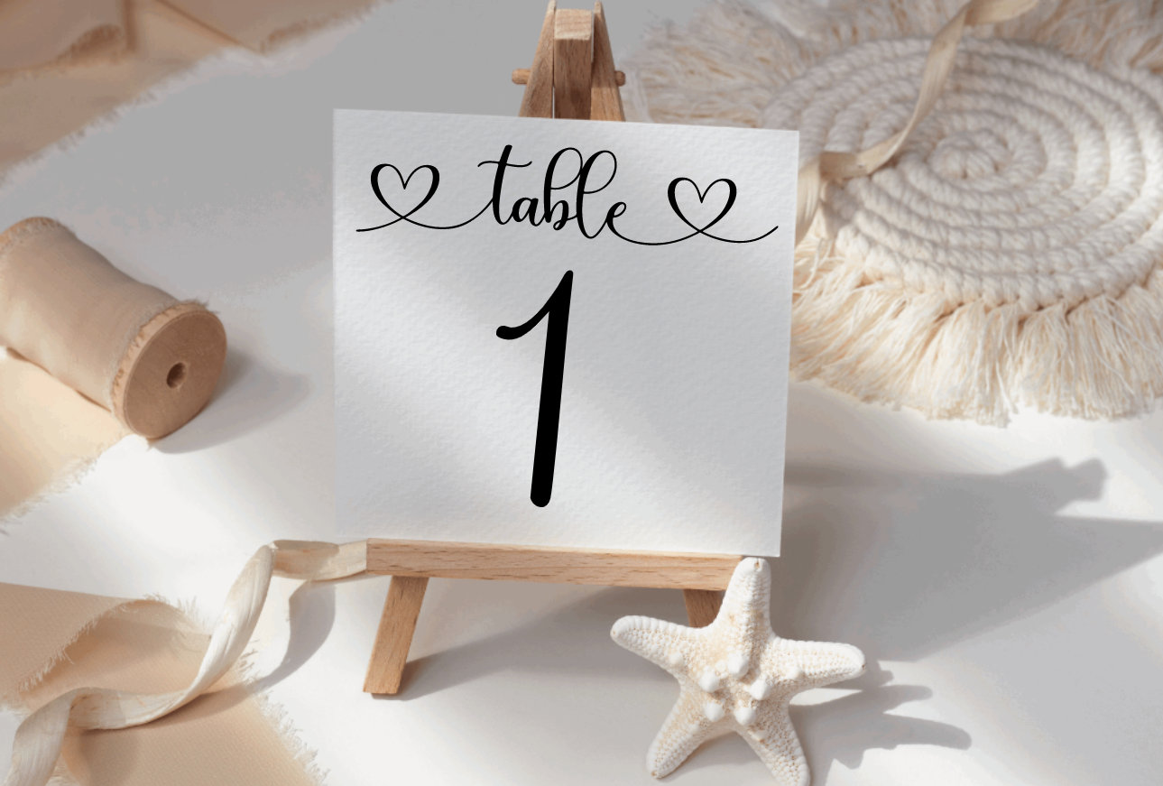Wedding Table Numbers, SVG Bundle for Wedding, 42 Designs, Tabel ...
