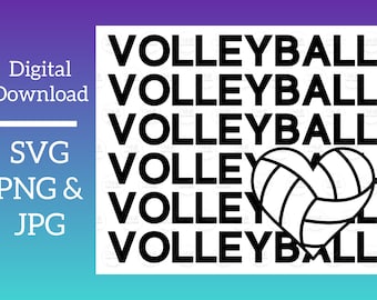 Voleibol Svg, Voleibol Png, Palabras voleibol Svg, Uso físico comercial gratuito, Diseño para camisetas y más, archivo Cricut SVG, Deportes