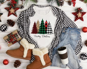 Christmas Png Designs, Merry Christmas Png, Christmas Trees Sublimation Designs, Plaid Christmas Trees Png, Leopard Print Christmas Tree Png