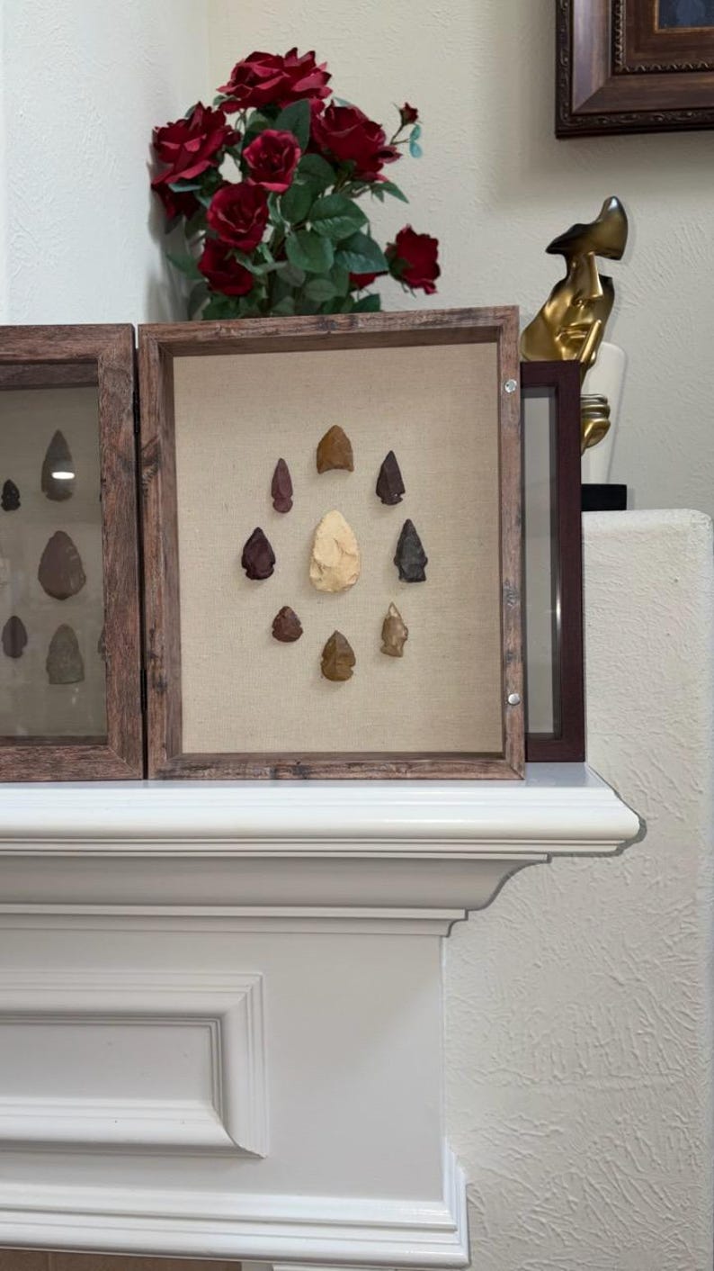 Authentic American Indian Arrowheads in Shadow Box Display - Etsy