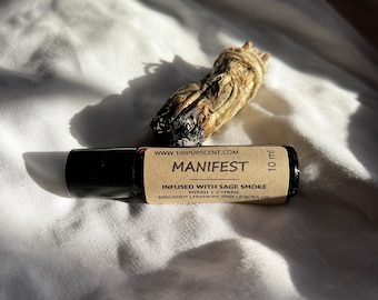 Manifest Rollen | Manifestierender Roll On | Rauchsalbei | Ätherische Öle Roll On | Aromatherapie | Zaubern | Göttliche | Weiblich Göttlich | 369 Manifestieren