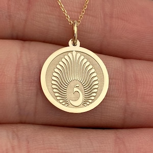 14k Solid Gold Peacock Necklace, Personalized Peacock Pendant, Bird Pendant, Peacock Charm, Peacock Bird Necklace