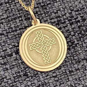 14k Solid Gold Celtic Cross Necklace, Personalized Celtic  Cross Pendant, Protection Cross Necklace, 14k Real Gold Celtic Cross