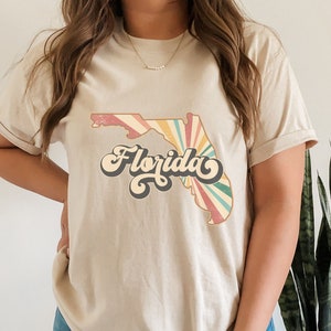 Florida Shirt, Retro Florida TShirt, Cute Florida Shirt, State of Florida Shirt, Vintage Retro Florida Tee, Florida Gift, Vacation tshirt