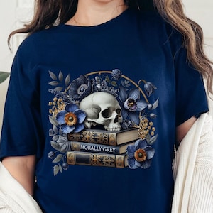 Morally Grey Book tshirt, Dark Romance shirt, Gift For Book Lover, Fantasy book t-shirt, Reader tshirt Bookish Tee Booktok Merch Castlecore