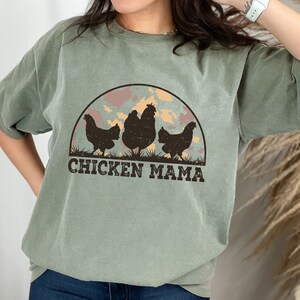 Comfort Colors Chicken Mama Shirt Chicken Shirt Farm Shirt Chicken Lover Shirt Women&#39;s Chicken Shirt Farm Tees Chicken Tees For Women