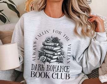Sudadera del club del libro Dark Romance, camiseta de lector de fantasía, sudadera con capucha de libros, suéter de ratón de biblioteca, regalo para amantes de los libros, camiseta Morally Grey, mercancía de Booktok