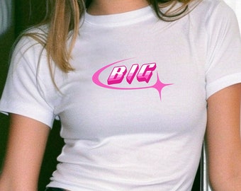 Camisetas de irmandade Big Little Y2K anos 90, 2000, Big Little Reveal, camisetas cortadas de irmandade, Big Little Gift, camiseta para bebês, estética preppy da moda