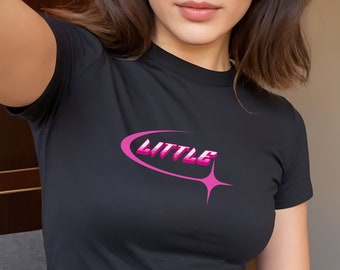 Camisas de irmandade Big Little Y2K 200s 90s Big Little Reveal Camisas cortadas de irmandade Big Little Gift Baby Tee Trendy Preppy Aesthetic