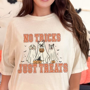 Camisa de cachorro fantasma de halloween, cores confortáveis, camisa engraçada de halloween, camiseta de cachorro fantasma, camisa de cachorro, amante de cachorro, camisa de festa de halloween