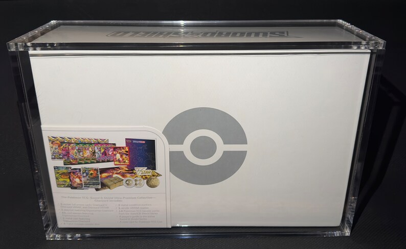 thumbnail image 2 of MEGA Acrylic Display Case For Pokemon TCG Card – MEGA Charizard X 151 UPC, Magnetic Lid, 2025 2 of 4
