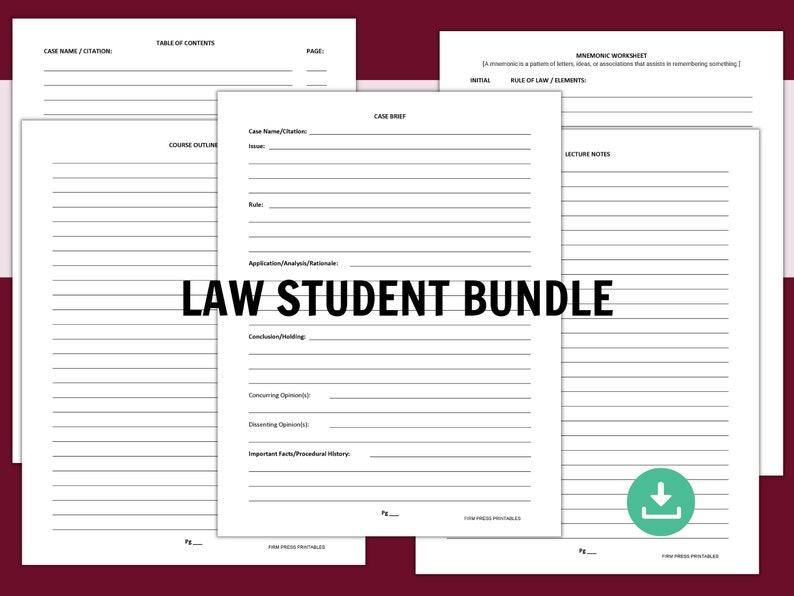 law student notebook