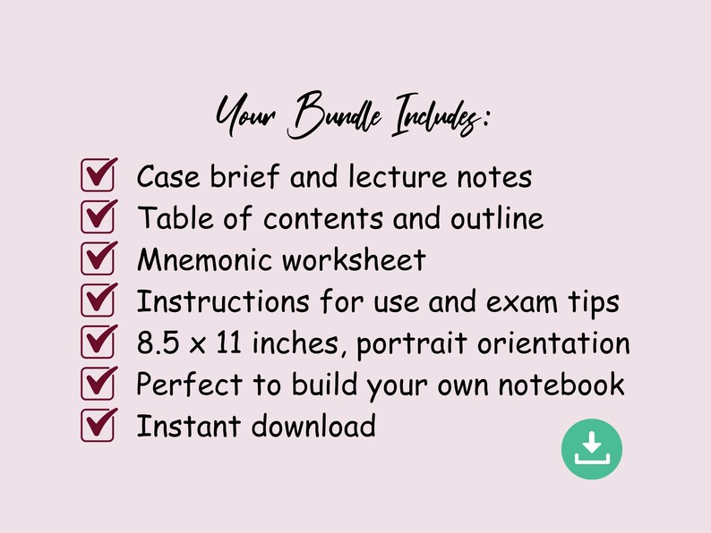 law course notebook