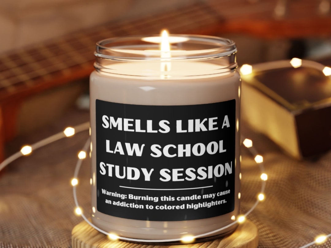Law Student Study Candle Law School Survival Kit Law School Etsy