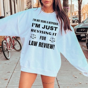 Law Review Sweatshirt, Legal Editor Humor, Law Student Gift, Unisex Crewneck