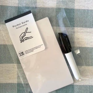 聴覚学ポケットガイド: マーカー付きホワイトボードノートカードセット | ポータブルで再利用可能 | メモ取り | マーカーキーチェーン
