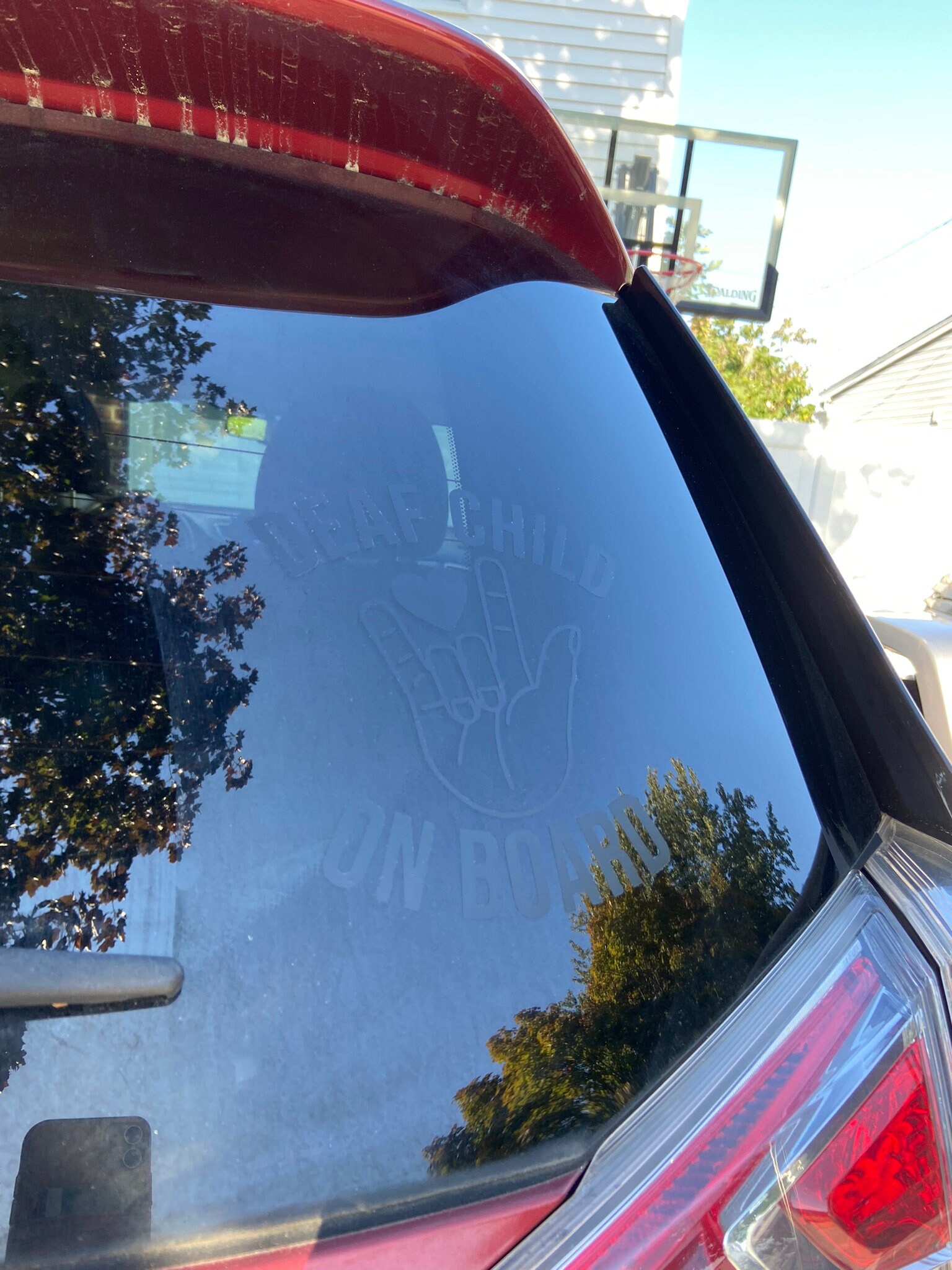 Deaf Child on Board ASL Car Decal Hearing Loss Deaf Hard Etsy