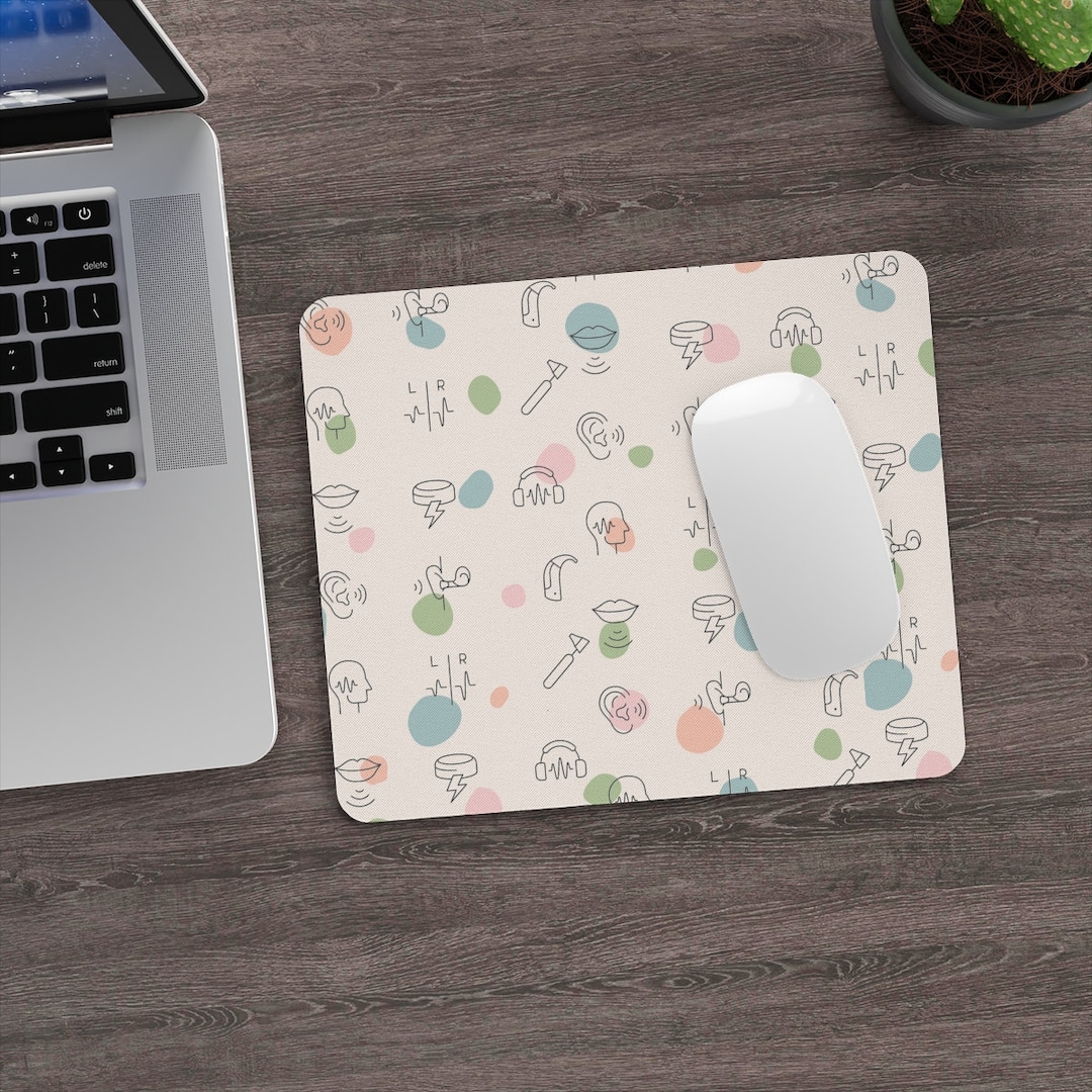 Audiology Hearing Aid Mouse Pad Audiologist Gift Audiology Office Decor