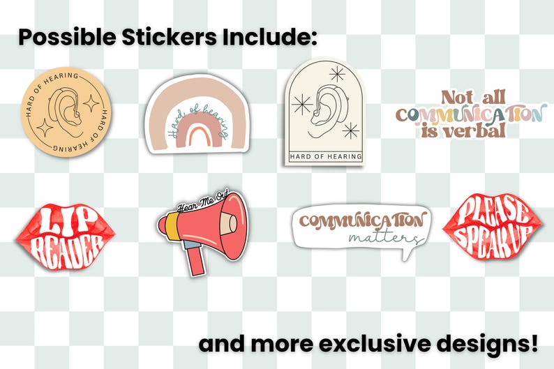 Hard of Hearing Sticker Pack: Deaf Awareness Mystery Designs - Etsy