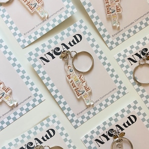 Not All Communication is Verbal Retro Acrylic Keychain | Sign Language Gift | Audiologist | Hearing Loss Awareness | Communication | SLP