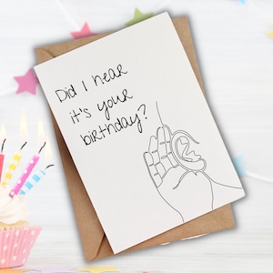 J'ai entendu dire que c'était votre anniversaire ? carte de correspondance | Joyeux anniversaire | de voeux | Audiologie | Prothèse auditive | Perte auditive