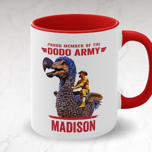 Custom Dodo Army Mug | Personalized Mug | Ark Survival Evolved | Video Game | 11oz Ceramic Mug | Two-Tone Mug | Gamer Gift | Dinosaur | Dodo
